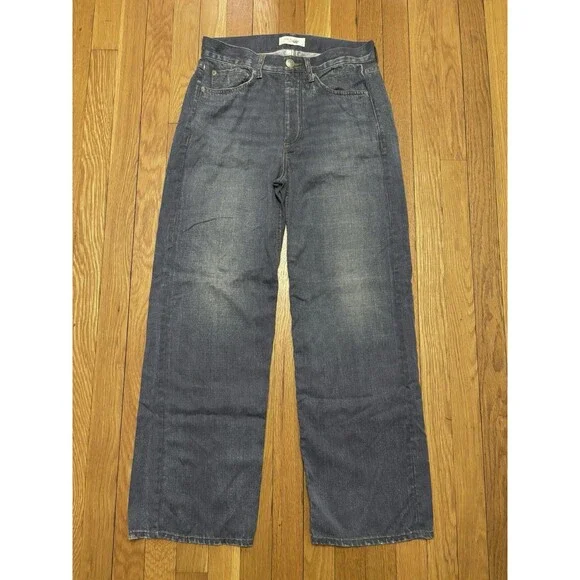 rag & bone Miramar Sofie Wide Leg Faux Denim Liquid Tencel Pants Blue Size 25 - Picture 2 of 9